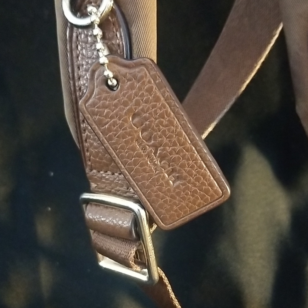 Coach Mini Charlie Brown Leather Backpack with Classic Silhouette - Picture 12 of 16